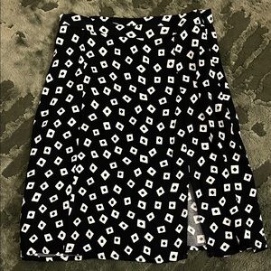 &Other Stories Black and White Patterned Skirt
